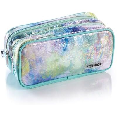 Favorit , Make-up-Tasche mit 2 Fächern und Reißverschlüssen, erweiterbar und vielseitig, Format 22 x 10 x 10 cm Favorit , Make-up-Tasche mit 2 Fächern und Reißverschlüssen, erweiterbar und vielseitig, Format 22 x 10 x 10 cm