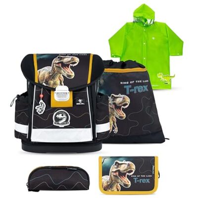 Belmil Classy Schulranzen Set 5 teilig mit Regenponcho (403-13/AG/S/RP) (Roar Storm) Belmil Classy Schulranzen Set 5 teilig mit Regenponcho (403-13/AG/S/RP) (Roar Storm)