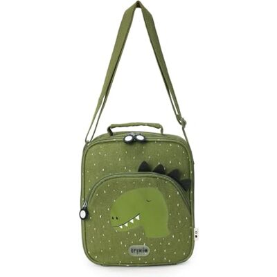 Trixie Isolierter Thermo Brotbeutel mit Schultergurt, Vordertasche mit Reißverschluss, Namensschild, für Kinder in Schule, Kindergarten und Krippe (Mr. Dino) Trixie Isolierter Thermo Brotbeutel mit Schultergurt, Vordertasche mit Reißverschluss, Namensschild, für Kinder in Schule, Kindergarten und Krippe (Mr. Dino)
