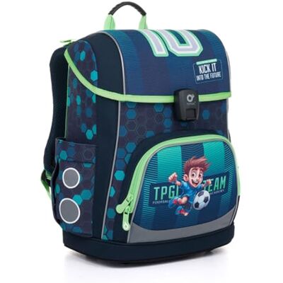 TOPGAL Schulranzen für Jungen ab 1. Klasse Kinder Schultasche Erstklässler Ergonomisch Schulrucksack für Erste Klasse Grundschule Ranzen Tornister mit Reflektoren 22L Stauraum Standfest Blau (Fußball) TOPGAL Schulranzen für Jungen ab 1. Klasse Kinder Schultasche Erstklässler Ergonomisch Schulrucksack für Erste Klasse Grundschule Ranzen Tornister mit Reflektoren 22L Stauraum Standfest Blau (Fußball)