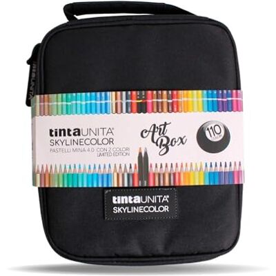 Tinta Unita SKYLINECOLOR ART BOX Federmäppchen in 110 Farben Schwarz, Schwarz , Ordner Tinta Unita SKYLINECOLOR ART BOX Federmäppchen in 110 Farben Schwarz, Schwarz , Ordner