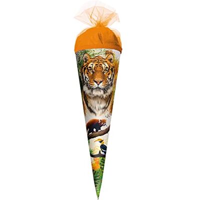 Roth Schultüte Tiger 35 cm klein rund Zuckertüte Wildtier Roth Schultüte Tiger 35 cm klein rund Zuckertüte Wildtier