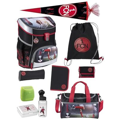 Familando Scooli Campus Fit Schulranzen Set 10-teilig mit Schultüte 1. FC Nürnberg (1. FCN) Für Fußball Fans Ergonomisch & 980g leicht 18L Volumen Brustgurt & Reflektoren ab 1. Klasse Familando Scooli Campus Fit Schulranzen Set 10-teilig mit Schultüte 1. FC Nürnberg (1. FCN) Für Fußball Fans Ergonomisch & 980g leicht 18L Volumen Brustgurt & Reflektoren ab 1. Klasse