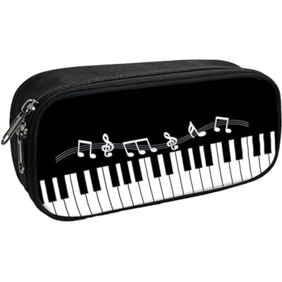 YUEcthynous Federmäppchen Musiknoten,Große Kapazität Musik Bleistift Box,Federmäppchen Musiknoten Mit DoppelReißverschluss,Für die Aufbewahrung Schulbedarf,Kosmetik (Schwarzweiße Klavierta) YUEcthynous Federmäppchen Musiknoten,Große Kapazität Musik Bleistift Box,Federmäppchen Musiknoten Mit DoppelReißverschluss,Für die Aufbewahrung Schulbedarf,Kosmetik (Schwarzweiße Klavierta)