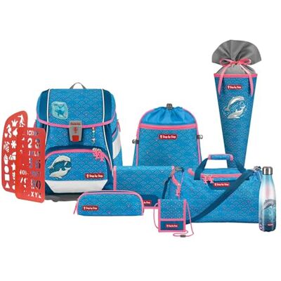 Step by Step Schulranzen-Set 2IN1 Plus „Dolphin Pippa“, 10-teilig, blau, ergonomischer 19L Tornister, höhenverstellbar mit Hüft- und Brustgurt für Mädchen ab der 1. Klasse, inkl. Zubehör Step by Step Schulranzen-Set 2IN1 Plus „Dolphin Pippa“, 10-teilig, blau, ergonomischer 19L Tornister, höhenverstellbar mit Hüft- und Brustgurt für Mädchen ab der 1. Klasse, inkl. Zubehör