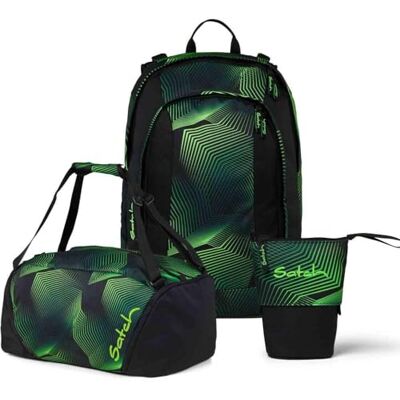 Satch Air Pencil Slider Edition Schulrucksack Set 3tlg. inkl. Sporttasche (Seiscmic Green) Satch Air Pencil Slider Edition Schulrucksack Set 3tlg. inkl. Sporttasche (Seiscmic Green)