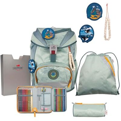 DerDieDas ErgoFlex Exklusiv Eco Schulranzenset 5-teilig Grey Planet DerDieDas ErgoFlex Exklusiv Eco Schulranzenset 5-teilig Grey Planet