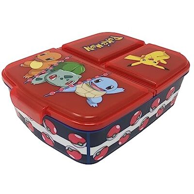 Theonoi Pokémon Brotdose für Kinder – Lunchbox mit 3 Fächern & Unterteilung – BPA-freie Sandwichbox für Schule & Kindergarten – Pikachu Design Theonoi Pokémon Brotdose für Kinder – Lunchbox mit 3 Fächern & Unterteilung – BPA-freie Sandwichbox für Schule & Kindergarten – Pikachu Design