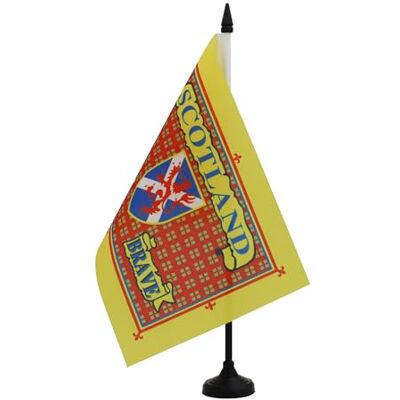 AZ FLAG Tischflagge Schottland The Brave 21x14 cm Kunststoffsockel Für innen Union Jack Tischflagge genähte Ausführung mit verstärkten Kanten mit Kunststoffstab 100D Polyester AZ FLAG Tischflagge Schottland The Brave 21x14 cm Kunststoffsockel Für innen Union Jack Tischflagge genähte Ausführung mit verstärkten Kanten mit Kunststoffstab 100D Polyester