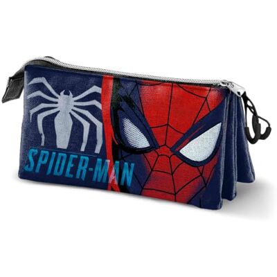 Marvel Spiderman Gaze-Dreifach Federmäppchen, Blau, 23 x 11 cm Marvel Spiderman Gaze-Dreifach Federmäppchen, Blau, 23 x 11 cm