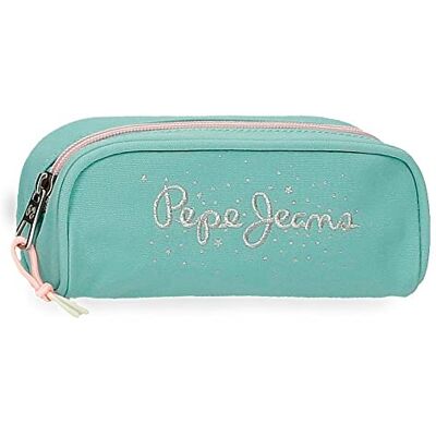 Pepe Jeans Jane Federmäppchen, Blau, 18 x 7 x 5 cm, Polyester Pepe Jeans Jane Federmäppchen, Blau, 18 x 7 x 5 cm, Polyester