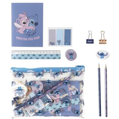 Disney Schreibwaren Set – Stitch und Eiskönigin – Schulset im Mäppchen, Lineal, Radierer, Stifte Spitzer (Stitch) Disney Schreibwaren Set – Stitch und Eiskönigin – Schulset im Mäppchen, Lineal, Radierer, Stifte Spitzer (Stitch)