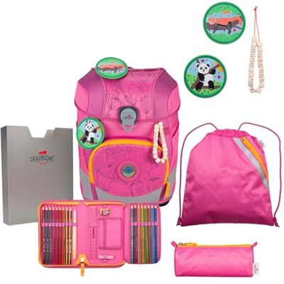 DerDieDas ErgoFlex Tiny Exklusiv Eco Schulranzenset 5-teilig Pink Planet DerDieDas ErgoFlex Tiny Exklusiv Eco Schulranzenset 5-teilig Pink Planet