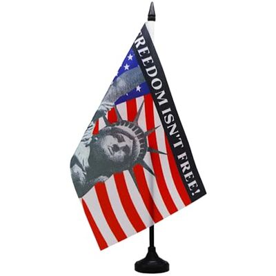 AZ FLAG Tischflagge USA ist Die Freiheit nicht kostenlos 21x14 cm Für innen Vereinigten Staaten von Amerika Tischflagge Freedom Isn't Free USA genähte Ausführung mit verstärkten Kanten AZ FLAG Tischflagge USA ist Die Freiheit nicht kostenlos 21x14 cm Für innen Vereinigten Staaten von Amerika Tischflagge Freedom Isn't Free USA genähte Ausführung mit verstärkten Kanten