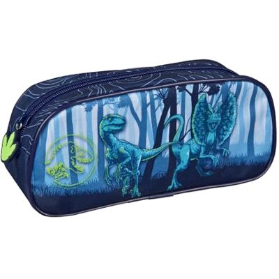 Undercover Jurassic World Federmäppchen, Schlamperetui für Kinder, Jungen und Mädchen, Dinosaurier Design, 22 x 9,5 x 9 cm, Blau Undercover Jurassic World Federmäppchen, Schlamperetui für Kinder, Jungen und Mädchen, Dinosaurier Design, 22 x 9,5 x 9 cm, Blau