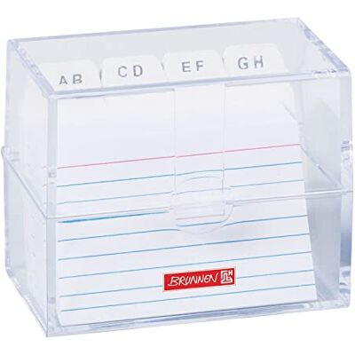 PARTY DISCOUNT NEU BRUNNEN Karteikasten/Karteikartenbox DIN A8, mit Karteikarten, transparent PARTY DISCOUNT NEU BRUNNEN Karteikasten/Karteikartenbox DIN A8, mit Karteikarten, transparent