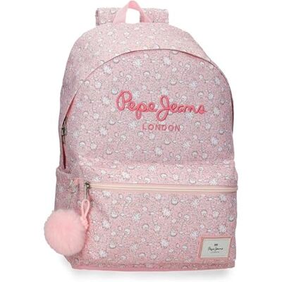 Pepe Jeans MIA Schulrucksack anpassbar an das Auto 15.6 "Zoll Hellrosa 31x44x17. 5 cm Polyester 24L von Joumma Bags Pepe Jeans MIA Schulrucksack anpassbar an das Auto 15.6 "Zoll Hellrosa 31x44x17. 5 cm Polyester 24L von Joumma Bags
