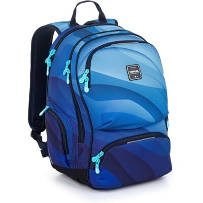 TOPGAL ROTH Schulrucksack ab der 5. Klasse (ca. 145 cm), ergonomisch mit Aluminiumverstärkung, wasserabweisend & leicht, mit reflektierenden Elementen, 27 L Schulranzen mit Brustgurt & Laptopfach. (Blau 2) TOPGAL ROTH Schulrucksack ab der 5. Klasse (ca. 145 cm), ergonomisch mit Aluminiumverstärkung, wasserabweisend & leicht, mit reflektierenden Elementen, 27 L Schulranzen mit Brustgurt & Laptopfach. (Blau 2)