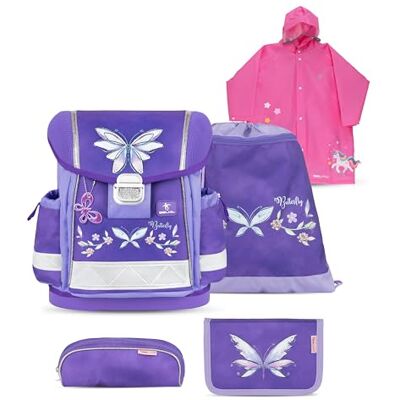 Belmil Classy Schulranzen Set 5 teilig mit Regenponcho (403-13/AG/S/RP) (Starlight Wings) Belmil Classy Schulranzen Set 5 teilig mit Regenponcho (403-13/AG/S/RP) (Starlight Wings)