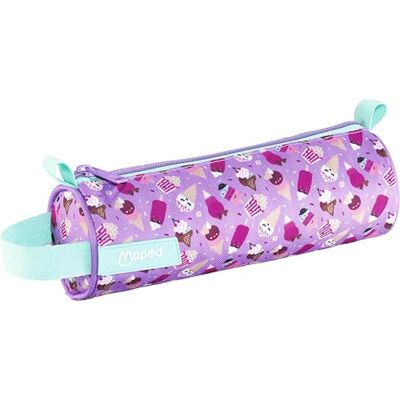 Maped Federmäppchen Yummy – 22,5 x 7,5 cm – EIS- und Popcornmotiv – robuster Stoff – ideal für Schulzubehör Maped Federmäppchen Yummy – 22,5 x 7,5 cm – EIS- und Popcornmotiv – robuster Stoff – ideal für Schulzubehör