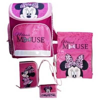Undercover Minnie Maus Mouse Schulranzen Set 5-teilig CLOU mit Schüleretui, Geldbeutel, Turnbeutel und Regenschutz, ca. 38 x 32 22 cm Undercover Minnie Maus Mouse Schulranzen Set 5-teilig CLOU mit Schüleretui, Geldbeutel, Turnbeutel und Regenschutz, ca. 38 x 32 22 cm