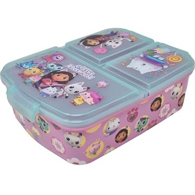 Theonoi Brotdose für Kinder – Lunchbox mit 3 Fächern & Unterteilung – BPA-freie Sandwichbox für Schule, Kindergarten (Gabby's Dollhouse) Theonoi Brotdose für Kinder – Lunchbox mit 3 Fächern & Unterteilung – BPA-freie Sandwichbox für Schule, Kindergarten (Gabby's Dollhouse)