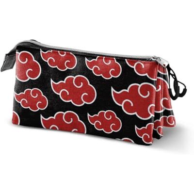 KARACTERMANIA Naruto Kanji-Dreifach Federmäppchen, Schwarz, 23 x 11 cm KARACTERMANIA Naruto Kanji-Dreifach Federmäppchen, Schwarz, 23 x 11 cm