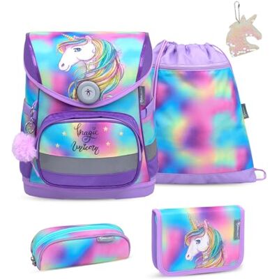 Belmil Compact Schulranzen Set 5 teilig mit extra Schlüsselanhänger oder extra Brustgurt (405-41AGS GRAT) (Rainbow Color 2025) Belmil Compact Schulranzen Set 5 teilig mit extra Schlüsselanhänger oder extra Brustgurt (405-41AGS GRAT) (Rainbow Color 2025)