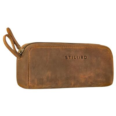 STILORD Dale Leder Federmäppchen Groß Vintage Echtleder Federmappe mit Reißverschluss Lederetui für Schule, Uni, Büro Schlampermäppchen Etui Stifte-Mäppchen Farbe:Colorado braun STILORD Dale Leder Federmäppchen Groß Vintage Echtleder Federmappe mit Reißverschluss Lederetui für Schule, Uni, Büro Schlampermäppchen Etui Stifte-Mäppchen Farbe:Colorado braun