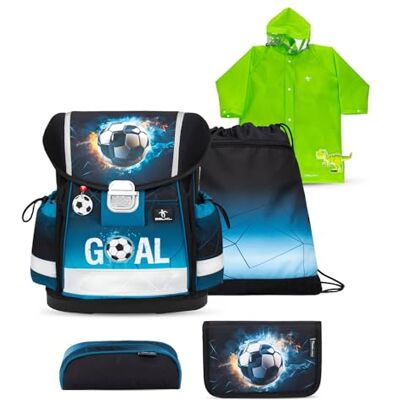 Belmil Classy Schulranzen Set 5 teilig mit Regenponcho (403-13/AG/S/RP) (Storm Goal) Belmil Classy Schulranzen Set 5 teilig mit Regenponcho (403-13/AG/S/RP) (Storm Goal)