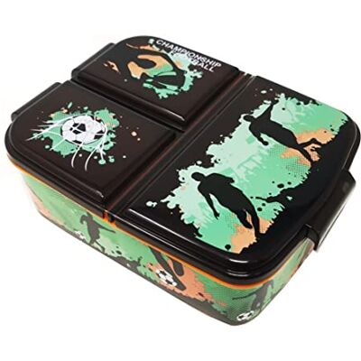 Theonoi Fußball football soccer Brotdose 3 Fächer Sandwichbox BPA-frei Schule Kinder Fußball Lunchbox mit 3 Fächer / Unterteilung BPA-frei 18x13x5cm. Offizieller Fanartikel für Schule & Kita Theonoi Fußball football soccer Brotdose 3 Fächer Sandwichbox BPA-frei Schule Kinder Fußball Lunchbox mit 3 Fächer / Unterteilung BPA-frei 18x13x5cm. Offizieller Fanartikel für Schule & Kita