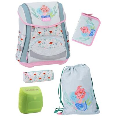 Familando Ergo Premium Schulranzen Set 5-teilig mit Federmappe Mermaid (Meerjungfrau) Ergonomisch, stabil & mit verstellbarem Rückenpolster 1000g & 20L Volumen ab 1. Klasse Familando Ergo Premium Schulranzen Set 5-teilig mit Federmappe Mermaid (Meerjungfrau) Ergonomisch, stabil & mit verstellbarem Rückenpolster 1000g & 20L Volumen ab 1. Klasse