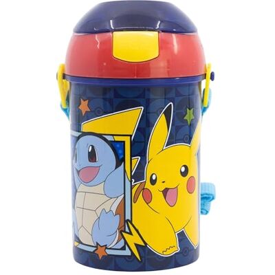 Stor Pokemon Kinder Trinkflasche 450ml mit Trageriemen Kunststoff, Sicherheitsverschluss, Ideal für Schule und Sport Stor Pokemon Kinder Trinkflasche 450ml mit Trageriemen Kunststoff, Sicherheitsverschluss, Ideal für Schule und Sport