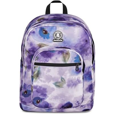 Invicta Dial Schulrucksack, Doppelfach, Schulranzen mit Trinkflaschentasche, PC-Tasche, Schule und Freizeit, Paint and Flowers, Mädchen und Jungen, violett Invicta Dial Schulrucksack, Doppelfach, Schulranzen mit Trinkflaschentasche, PC-Tasche, Schule und Freizeit, Paint and Flowers, Mädchen und Jungen, violett