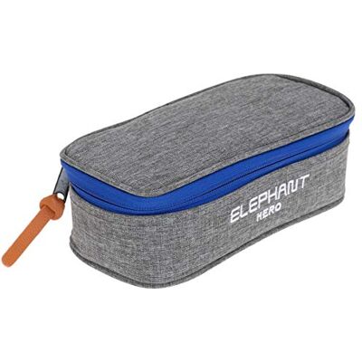 Elephant Mäppchen Jungen Mädchen Federtasche Box Hero Signature Pennal 12719 (Two Tone Grey-Blue (grau-blau)) Elephant Mäppchen Jungen Mädchen Federtasche Box Hero Signature Pennal 12719 (Two Tone Grey-Blue (grau-blau))