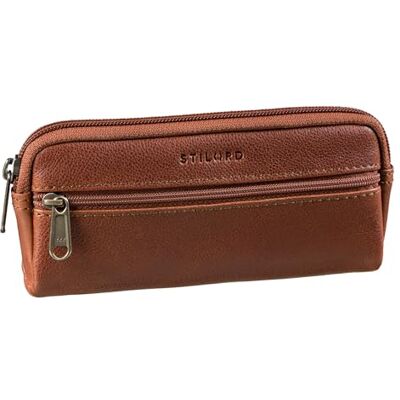 STILORD Whitmore Weiches Brillenetui Leder Brillentasche mit Reißverschluss für Brillenputztuch Vintage Sonnenbrillen-Etui Echtleder Mäppchen für Brillen Lesebrillen Farbe:maraska braun STILORD Whitmore Weiches Brillenetui Leder Brillentasche mit Reißverschluss für Brillenputztuch Vintage Sonnenbrillen-Etui Echtleder Mäppchen für Brillen Lesebrillen Farbe:maraska braun