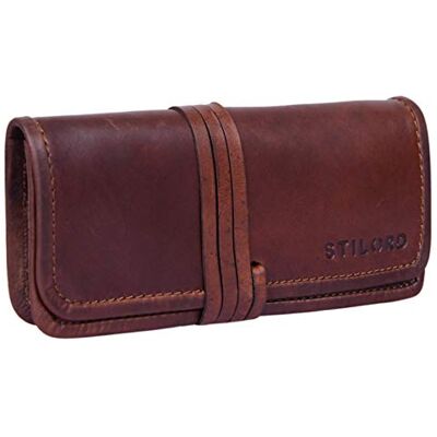STILORD Lenny Federmäppchen Leder Vintage klein Lederetui Elegantes Lederaccessoire ideal als Stifteetui Schreibmappe und Geldbörse echtes Büffelleder Farbe:Sattel-braun STILORD Lenny Federmäppchen Leder Vintage klein Lederetui Elegantes Lederaccessoire ideal als Stifteetui Schreibmappe und Geldbörse echtes Büffelleder Farbe:Sattel-braun