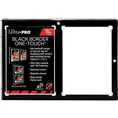 Ultra Pro 35PT 2-Card Black Border UV ONE-Touch Magnetic Holder Ultra Pro 35PT 2-Card Black Border UV ONE-Touch Magnetic Holder