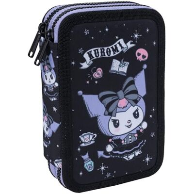CoolPack Kuromi Etui Jumper 2 Schulmäppchen gefüllt mit Colorino Stiften im Kuromi-Motiv 2 Fächer CoolPack Kuromi Etui Jumper 2 Schulmäppchen gefüllt mit Colorino Stiften im Kuromi-Motiv 2 Fächer