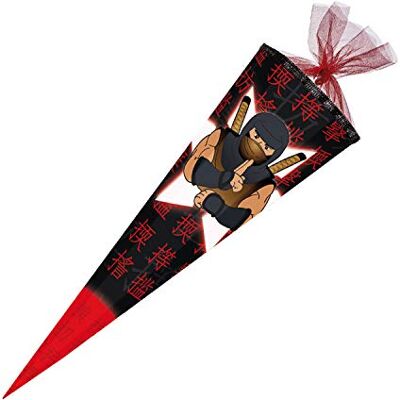 Nestler Schultüte / Zuckertüte / 85cm / eckig / "Ninja Fighter Nestler Schultüte / Zuckertüte / 85cm / eckig / "Ninja Fighter