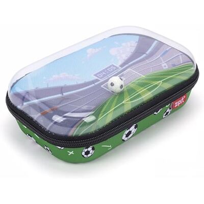 ZIPIT Federmäppchen mit transparentem Deckel, Fußball-Etui für Jungen Robuste Stiftebox für Kinder, beweglicher Fußball unter dem Deckel, sicherer Reißverschluss, großzügiger Stauraum ZIPIT Federmäppchen mit transparentem Deckel, Fußball-Etui für Jungen Robuste Stiftebox für Kinder, beweglicher Fußball unter dem Deckel, sicherer Reißverschluss, großzügiger Stauraum