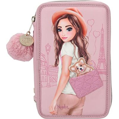Depesche 12001 TOPModel Corgi Gefüllte 3-Fach Federtasche in Rosa mit Model-Motiv und kleinem Corgi, Federmäppchen mit Buntstiften, Lineal, Schere uvm. Depesche 12001 TOPModel Corgi Gefüllte 3-Fach Federtasche in Rosa mit Model-Motiv und kleinem Corgi, Federmäppchen mit Buntstiften, Lineal, Schere uvm.