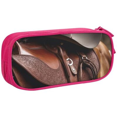 AABSTBFM Pferdesattel mit Cowboyhut, wildes bedrucktes Federmäppchen, Stiftetasche mit Reißverschluss, schwarz, große Kapazität, Bleistiftbox für Schule, Büro, Reisen, rose, Einheitsgröße, Schulranzen AABSTBFM Pferdesattel mit Cowboyhut, wildes bedrucktes Federmäppchen, Stiftetasche mit Reißverschluss, schwarz, große Kapazität, Bleistiftbox für Schule, Büro, Reisen, rose, Einheitsgröße, Schulranzen