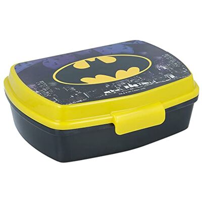 Stor Batman Kinder Brotdose 1333ml Rechteckige Sandwich-Box aus Kunststoff Dekorierte Lunchbox für Schule und Ausflüge Stor Batman Kinder Brotdose 1333ml Rechteckige Sandwich-Box aus Kunststoff Dekorierte Lunchbox für Schule und Ausflüge
