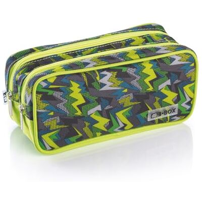 Favorit , Make-up-Tasche mit 2 Fächern und Reißverschlüssen, erweiterbar und vielseitig, Format 22 x 10 x 10 cm Favorit , Make-up-Tasche mit 2 Fächern und Reißverschlüssen, erweiterbar und vielseitig, Format 22 x 10 x 10 cm