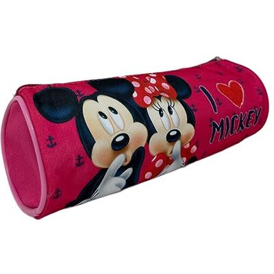 CARTOON Tombolino Federmäppchen, rund, Schule, Schreibwaren, Organizer, Stiftehalter, Buntstifte, Rosa, 22 x 8 x 8 cm, Minnie und Mickey Mouse CARTOON Tombolino Federmäppchen, rund, Schule, Schreibwaren, Organizer, Stiftehalter, Buntstifte, Rosa, 22 x 8 x 8 cm, Minnie und Mickey Mouse