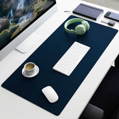 Floordirekt Schreibtischunterlage aus Kunstleder Schreibtisch Unterlagenmatte, Tischauflage für Büro und Schule, Mousepad Schreibunterlage, Schreibtischmatte Nero (Blau, 80 x 40 cm) Floordirekt Schreibtischunterlage aus Kunstleder Schreibtisch Unterlagenmatte, Tischauflage für Büro und Schule, Mousepad Schreibunterlage, Schreibtischmatte Nero (Blau, 80 x 40 cm)
