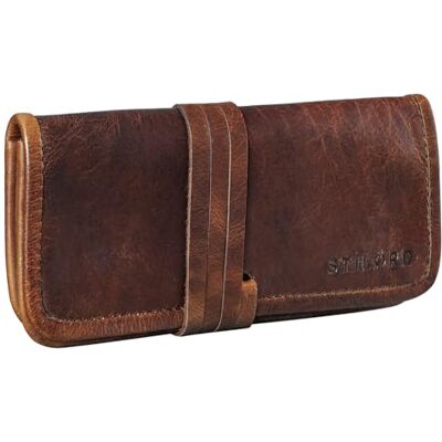 STILORD Lenny Federmäppchen Leder Vintage klein Lederetui Elegantes Lederaccessoire ideal als Stifteetui Schreibmappe und Geldbörse echtes Büffelleder Farbe:Sattel-braun STILORD Lenny Federmäppchen Leder Vintage klein Lederetui Elegantes Lederaccessoire ideal als Stifteetui Schreibmappe und Geldbörse echtes Büffelleder Farbe:Sattel-braun