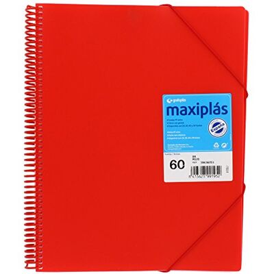 Grafoplás 39836051-carpeta Spiral mit 60 Hüllen A4 mit Umschlag, Rot Grafoplás 39836051-carpeta Spiral mit 60 Hüllen A4 mit Umschlag, Rot