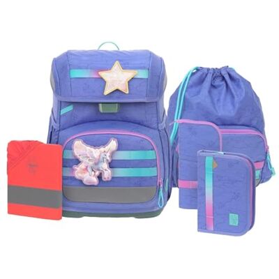 LÄSSIG Schulranzen Regenhülle Light Unique School Set 7-teilig Cloud lilac violett LÄSSIG Schulranzen Regenhülle Light Unique School Set 7-teilig Cloud lilac violett